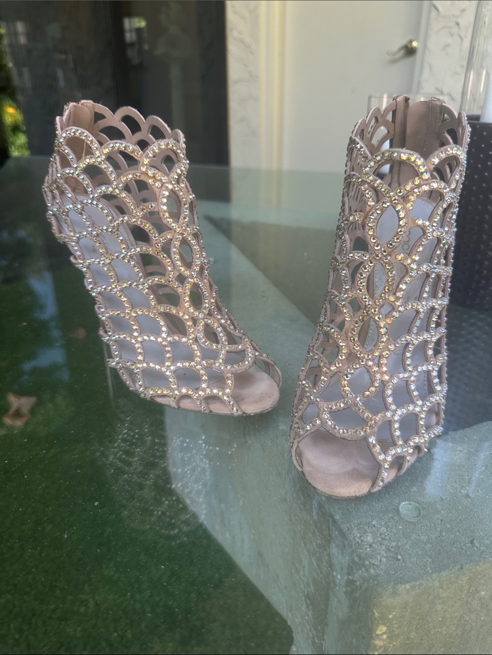 Sergio Rossi Crystal and Suede Booties size 38